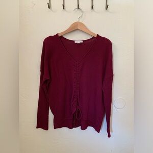 {3/$15} Blu Pepper | Maroon long sleeve knit top
